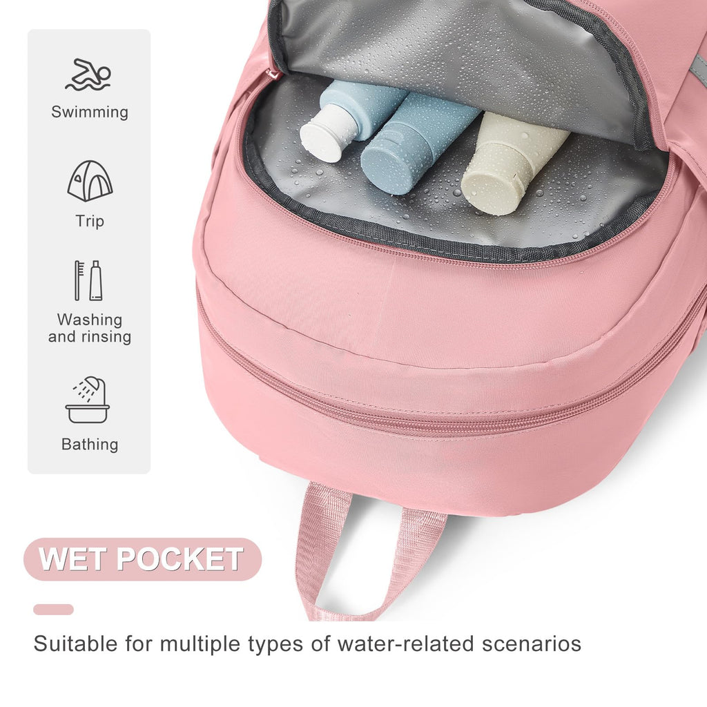coofay Gym Backpack For Women Waterproof Sports Backpack With Shoe Compartment Lightweight Travel Backpacks Small Gym Bag Dance Volleyball Backpacks