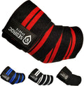 Sedroc Sports Weight Lifting Elbow Wraps Powerlifting Support Sleeves Straps - Pair