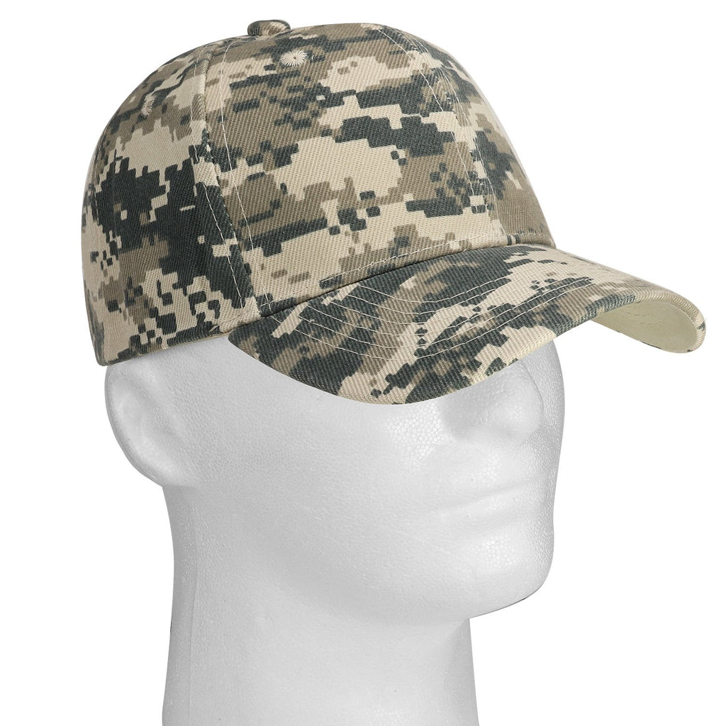 Falari Baseball Cap Adjustable Size for Running Workouts and Outdoor Activities All Seasons (2pk Digital & Grey Camo)