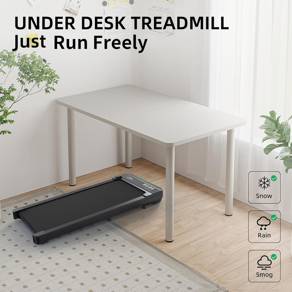 Skiennix 3-in-1 Treadmill - Portable Under Desk Walking Pad with Incline & Remote Control | LED Display
