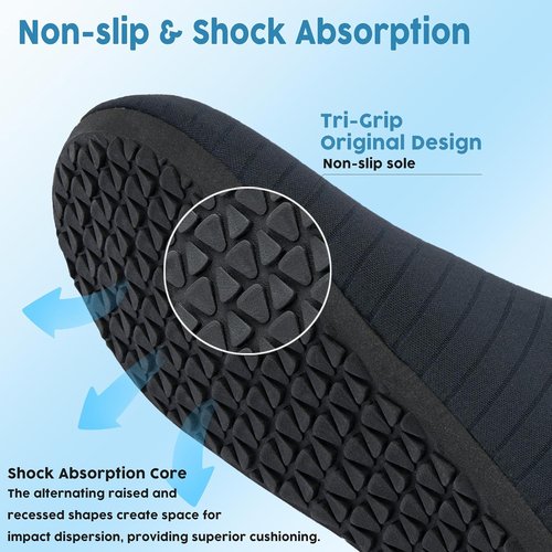 Metog Quick-Dry Water Shoes | Barefoot Aqua Socks for Men & Women - Ideal for Beach, Swim, Surf & Yoga