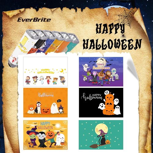 EverBrite LED Flashlights - Mini Handheld Torches with Lanyard | 6-Pack Halloween Gifts, 18 AAA Batteries Included