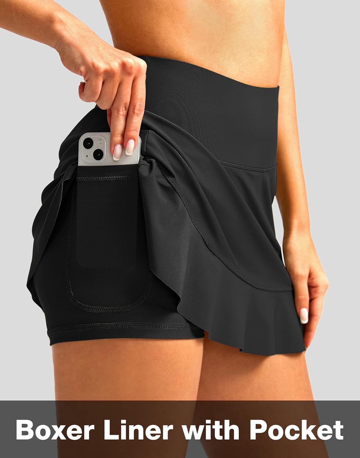 Soothfeel Women's Swim Skirt - High Waisted Ruffle Tummy Control | Stylish Bathing Suit Bottoms