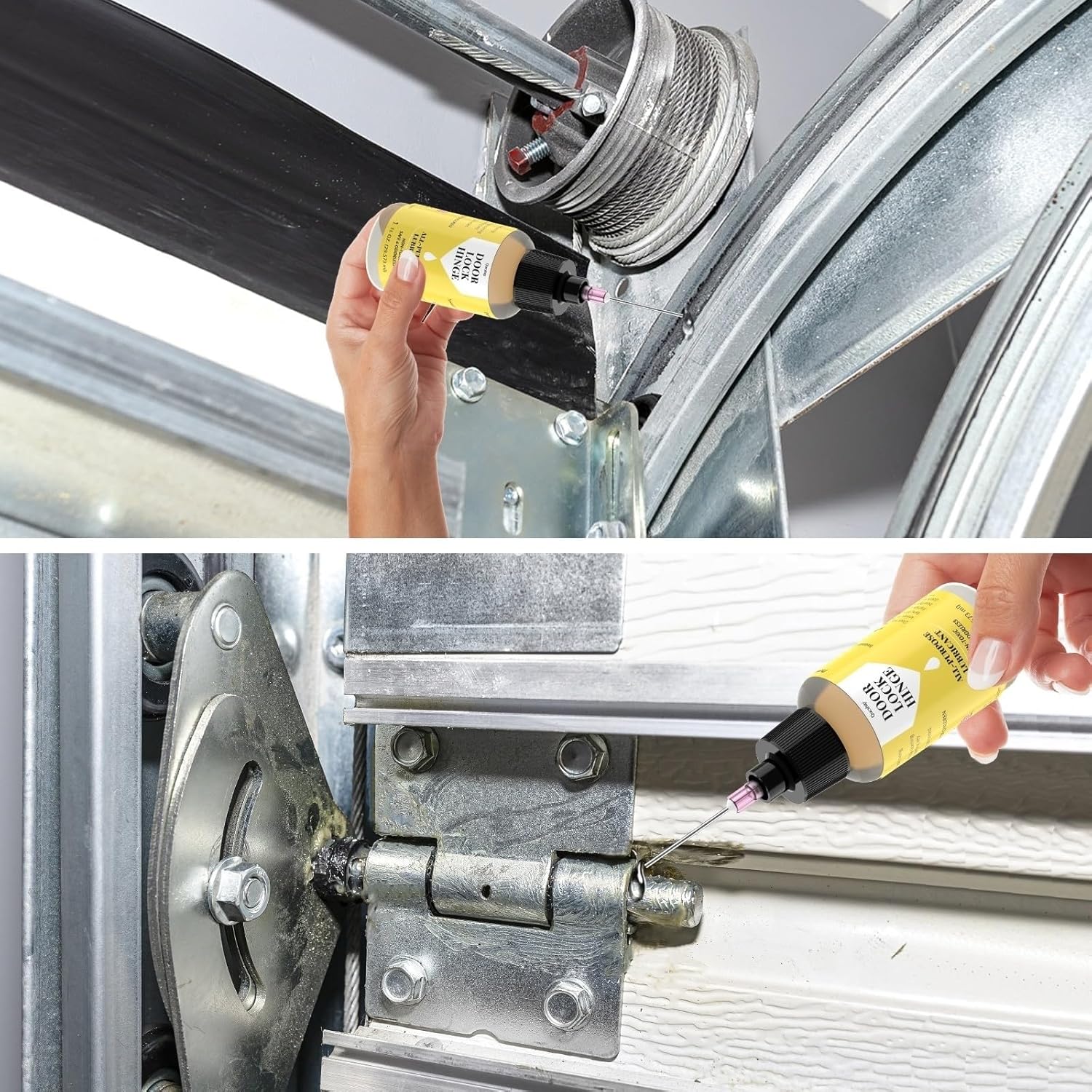 Qucship Door Hinge Lubricant - 1 oz Needle Oiler for Squeaky Hinges, Locks & Tools