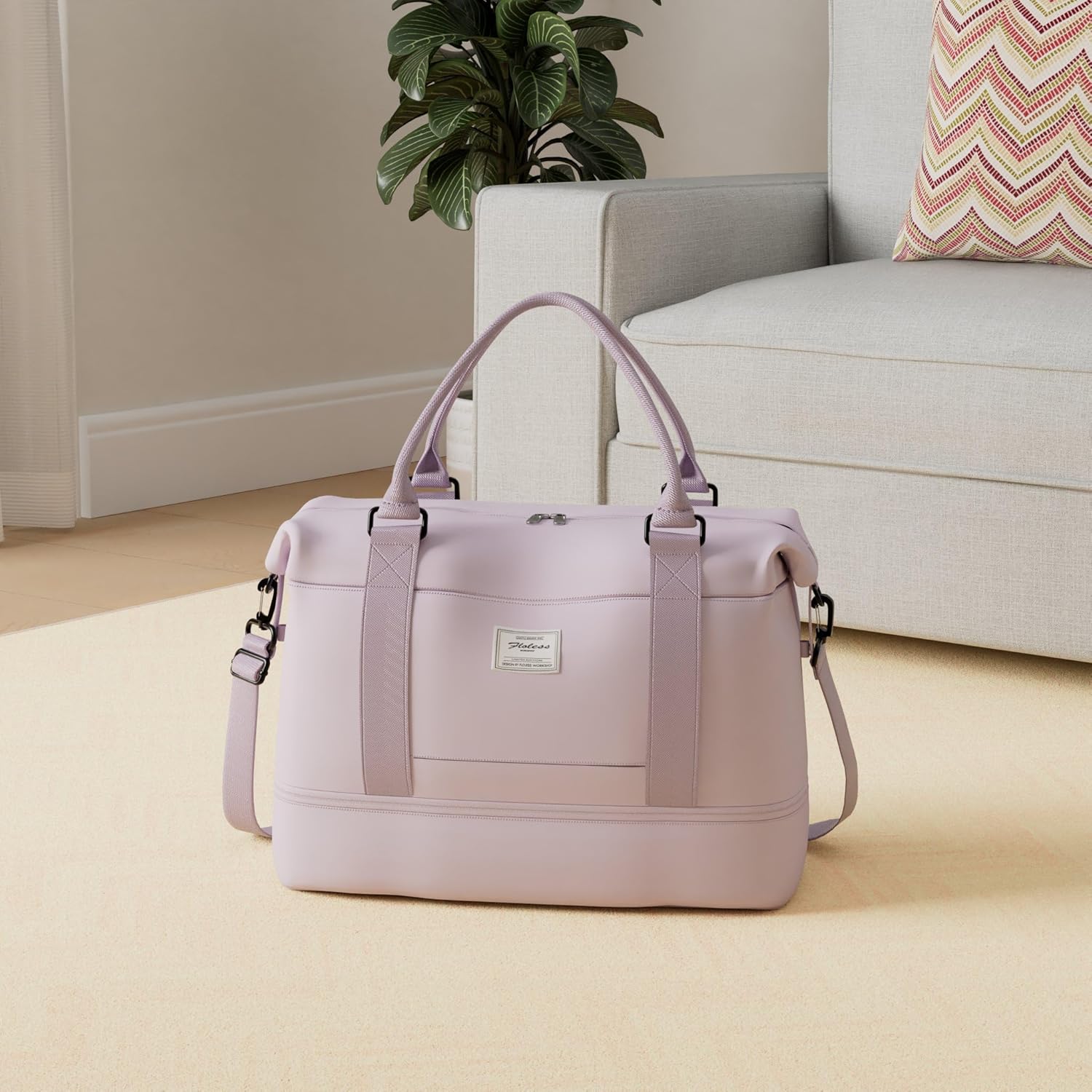 Travel Duffel Bag with Shoes Compartment, Overnight Weekender Bags for Women,Carry on Personal Item Bag