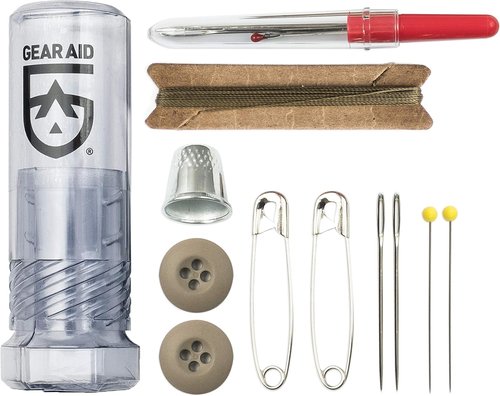GEAR AID Sewing Kit - 19-Piece Heavy-Duty Needles and Thread for Outdoor Gear Repairs