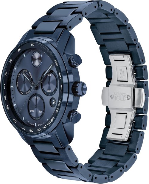 Movado Bold Verso Men's Sport Watch - Swiss Quartz Chronograph, 5 ATM Water Resistant - Luxury 44mm Timepiece