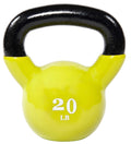 Fitvids All-Purpose Color Vinyl Coated Kettlebell, 5-50 Pounds, Yellow