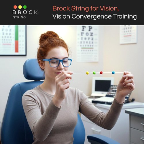 Brock String - Vision Convergence Insufficiency Training Tool for Eye Muscle Strengthening & Focus