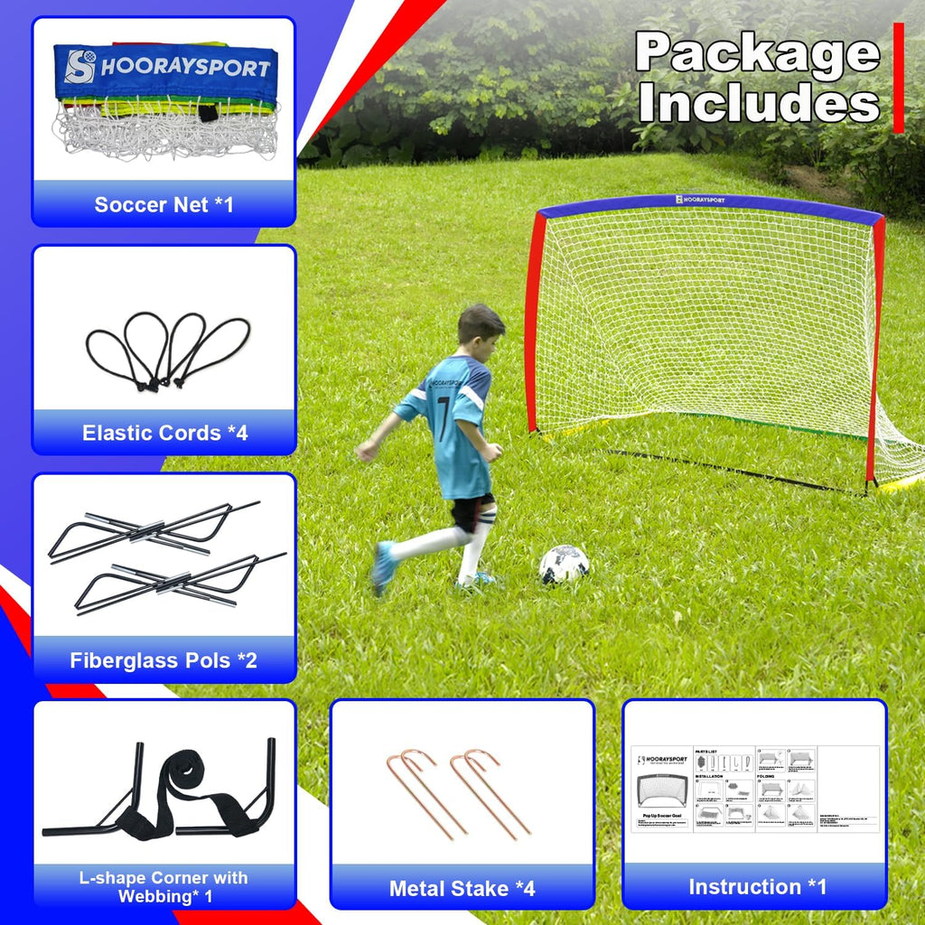 Skiennix Portable Soccer Goal - Pop Up Design for Indoor & Outdoor Training | Ideal for Backyard Use