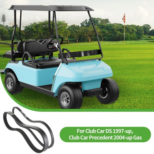 10L0L Drive Belt & Starter Generator Belt Kit Replace for Club Car DS 1997-up, Club Car Precedent 2004-up Gas OEM 101916701 1016203