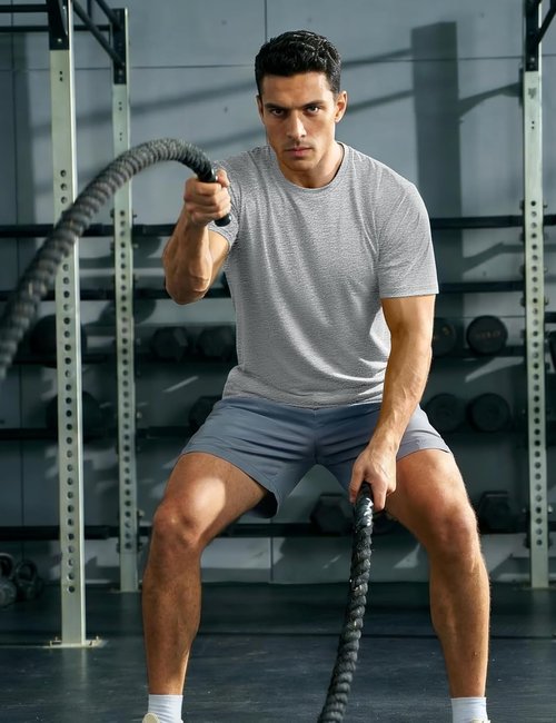 MAGCOMSEN Men's Athletic Workout Shirts - Short Sleeve Dry Fit with UPF 50+ Sun Protection | Cooling Gym Tops