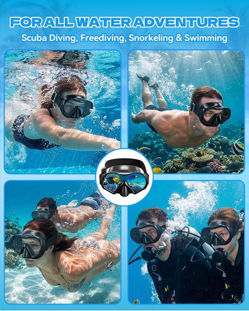Aegend Diving Mask - Anti-Fog, Anti-UV Wide View Snorkel Mask for Adults & Youth