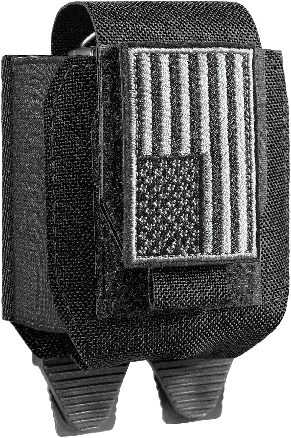Skiennix Handcuff Pouch - Tactical Holster with USA Flag Patch for Duty Belt & Vest | Fits ASP, Hinged, Chain, Folding Rigid Handcuffs
