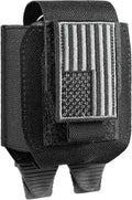 Skiennix Handcuff Pouch - Tactical Holster with USA Flag Patch for Duty Belt & Vest | Fits ASP, Hinged, Chain, Folding Rigid Handcuffs
