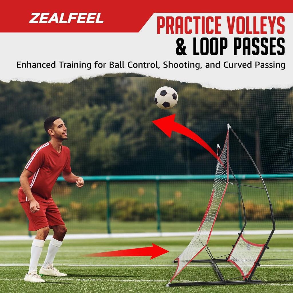 Skiennix Soccer Rebounder - 2-in-1 Bounce Back Net for Team Training | Large 6'x4.7' & Small 6'x16' Sizes