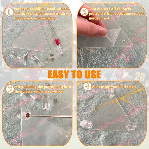 Ball Display Stand Holders, Transparent Triangle Ball Stand Holder, Acrylic Triangle Stand Display Rack, Trilateral Sports Ball Storage Rack, Soccer Holder for Football Volleyball