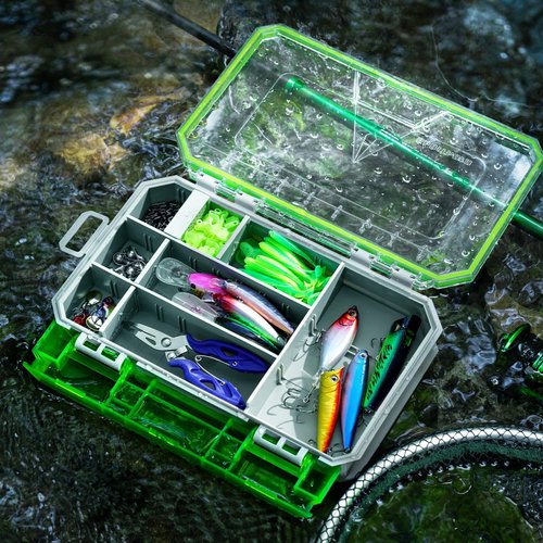 Ghosthorn Fishing Tackle Box - Waterproof Organizer with Removable Dividers | 3600 & 3700 Size Options