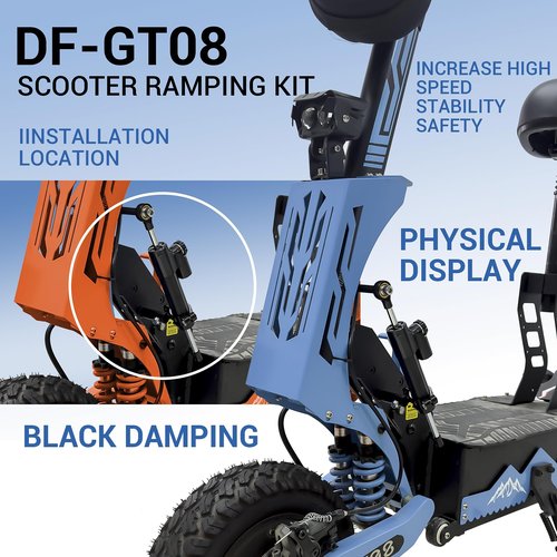 DOF DF-GT08 Electric Scooter Steering Damper and Stablizer,DF-GT08 Series E-Scooter Parts and Accessories, Fast Speed Dual Motor Off Road Electric Scooter Parts & Accessories (Black)