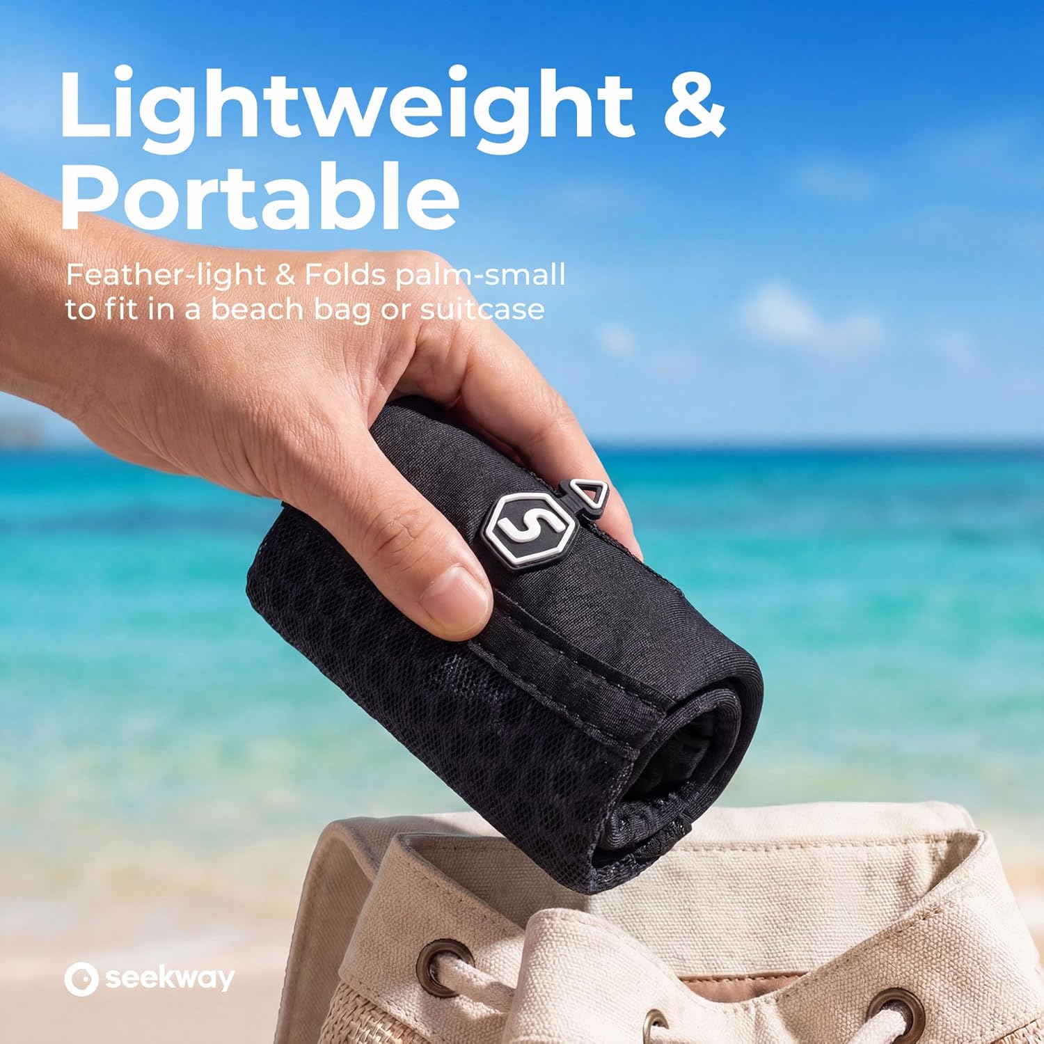SEEKWAY Water Shoes - Quick-Dry Aqua Socks for Beach, Pool, and River | Unisex Black SK001