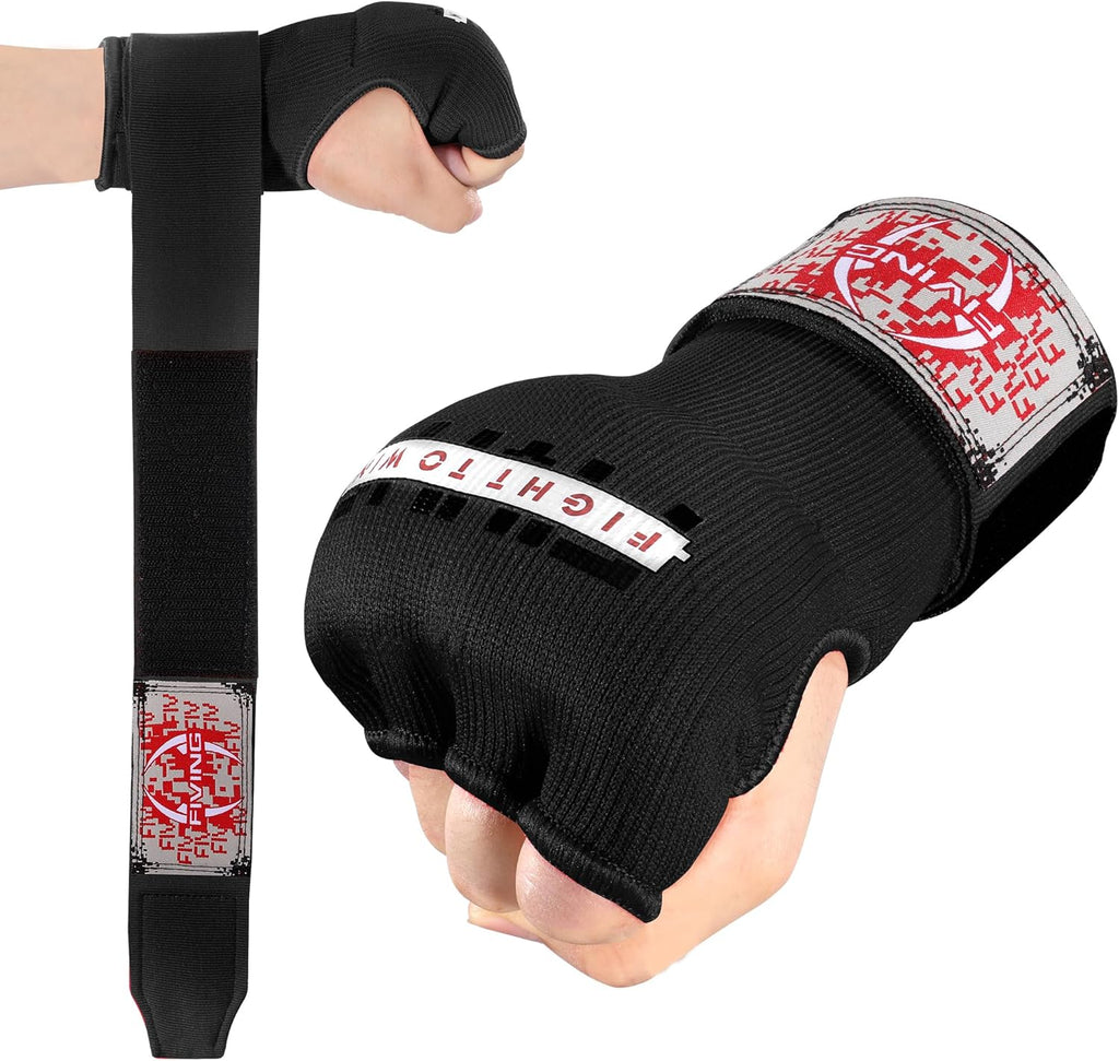 Skiennix Gel Padded Inner Gloves - Quick Elastic Hand Wraps for Boxing & MMA | Unisex Knuckle Protection