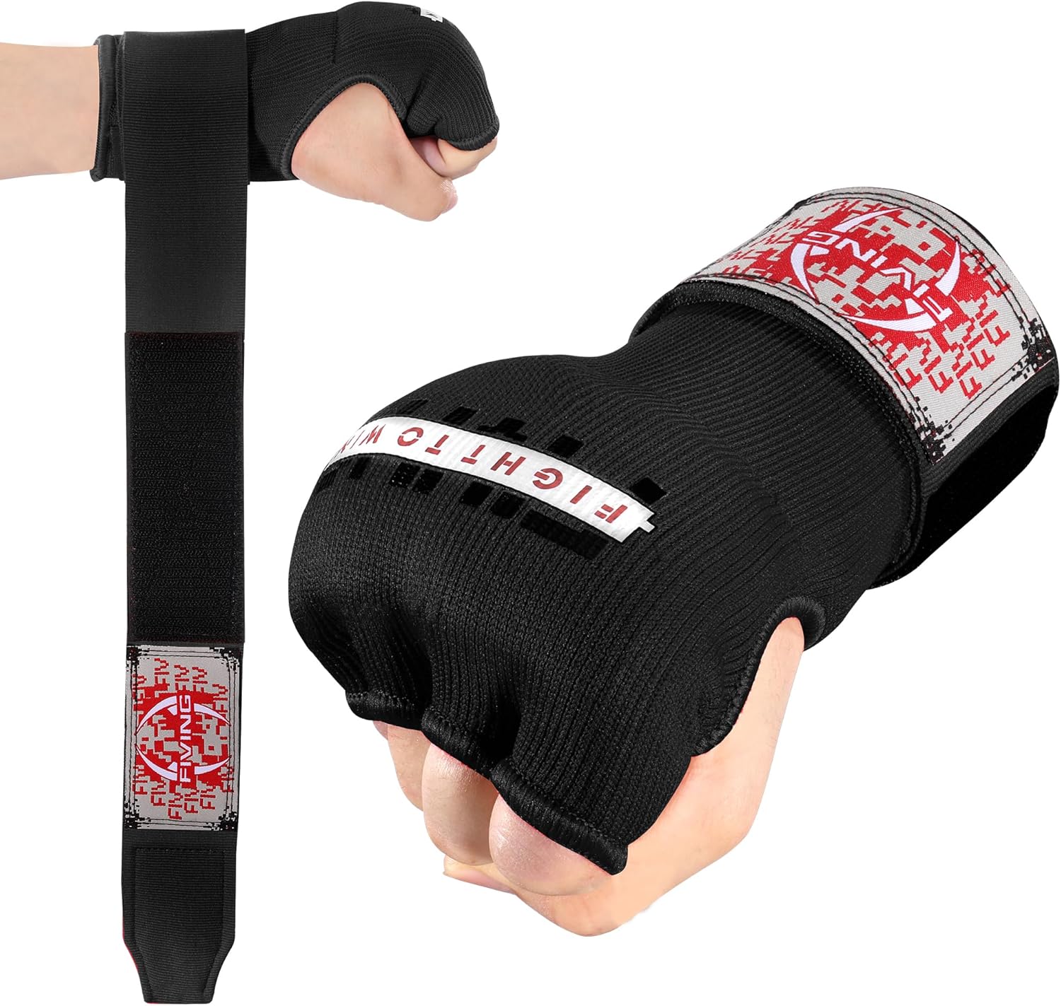Skiennix Gel Padded Inner Gloves - Quick Elastic Hand Wraps for Boxing & MMA | Unisex Knuckle Protection