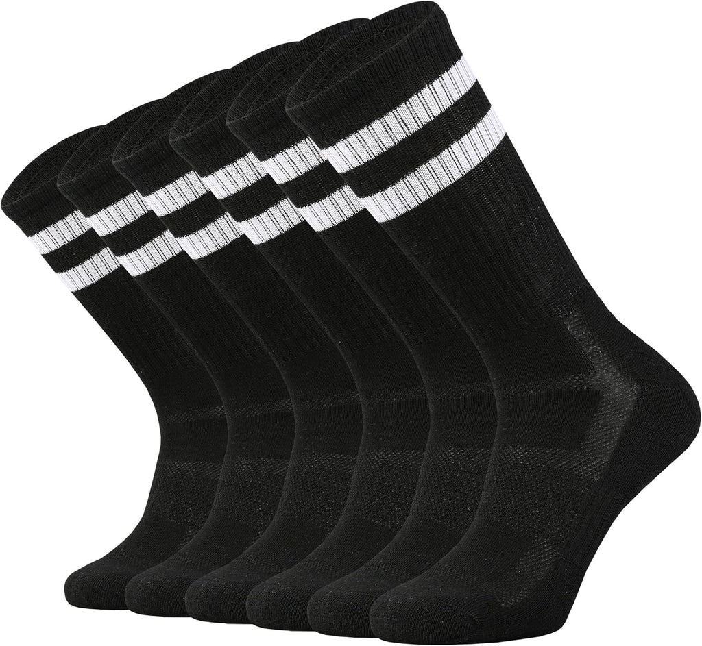 SOX TOWN Unisex Cushioned Crew Athletic Socks - Moisture-Wicking, Breathable Comfort for Men & Women