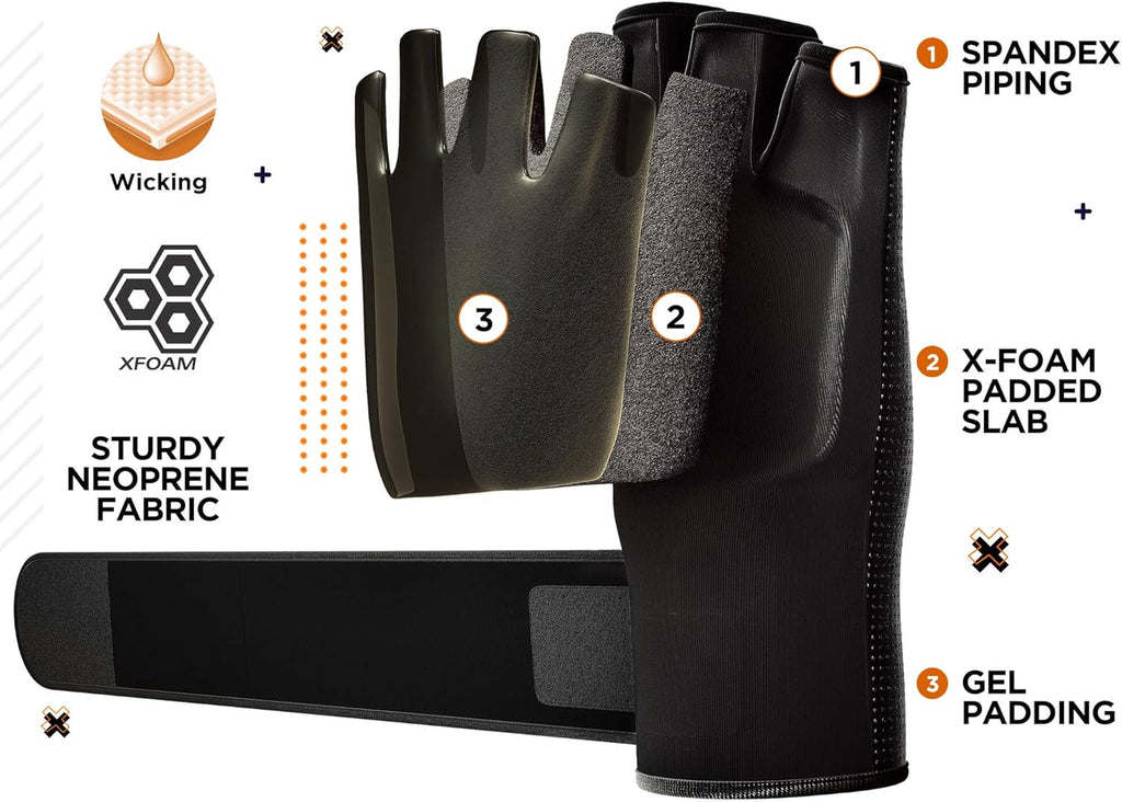 RDX Boxing Inner Gloves - Hybrid Design Hand Wraps for Men & Women | 50cm Long Wrist Support, Neoprene for MMA & Kickboxing