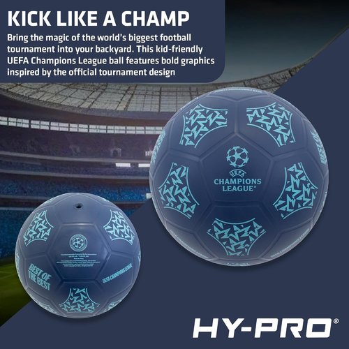 Hy-Pro UEFA Champions League Size 5 Soccer Ball - Official UCL Match & Training Ball for All Ages