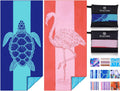 Skiennix Microfiber Beach Towels - Oversized 71"x32" Thin & Sand-Free for Travel, Pool, Yoga & Camping
