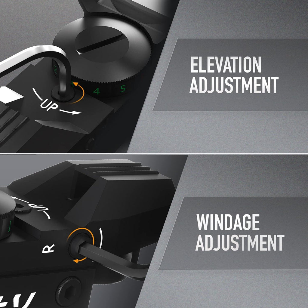 PINTY Red Dot Sight - Reflex Sight with Red/Green Dot & Multiple Reticles for Pistol/Rifle