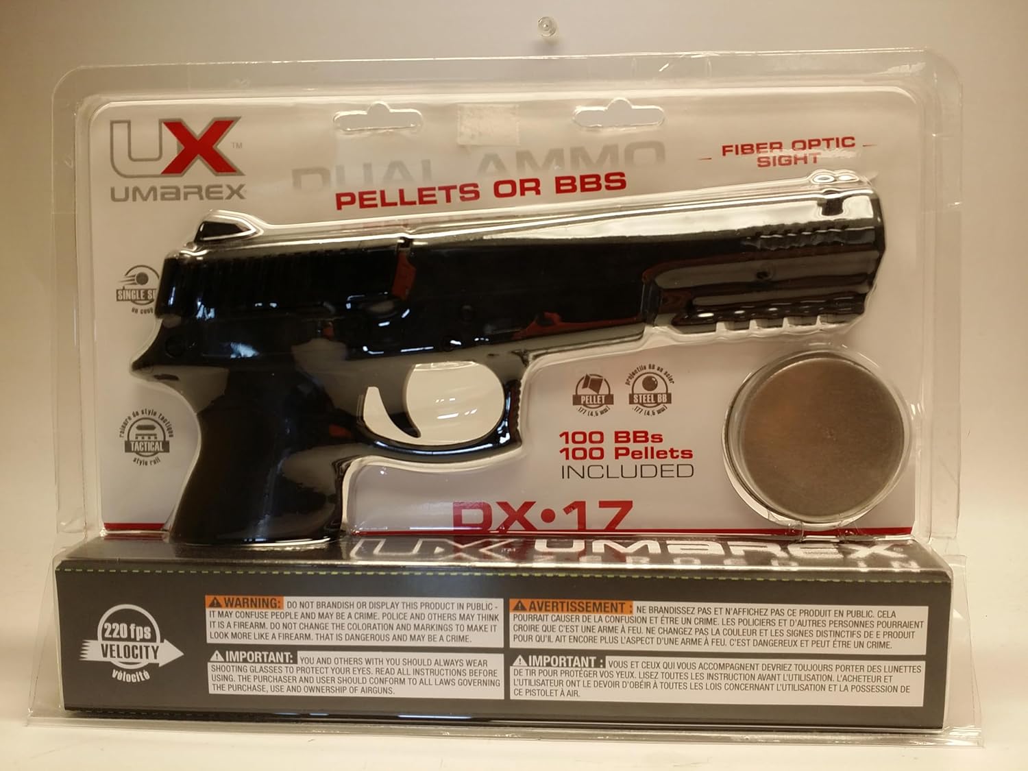 Umarex DX17 .177 Caliber BB Gun Air Pistol - Includes 200 Steel BBs for Enhanced Shooting Experience