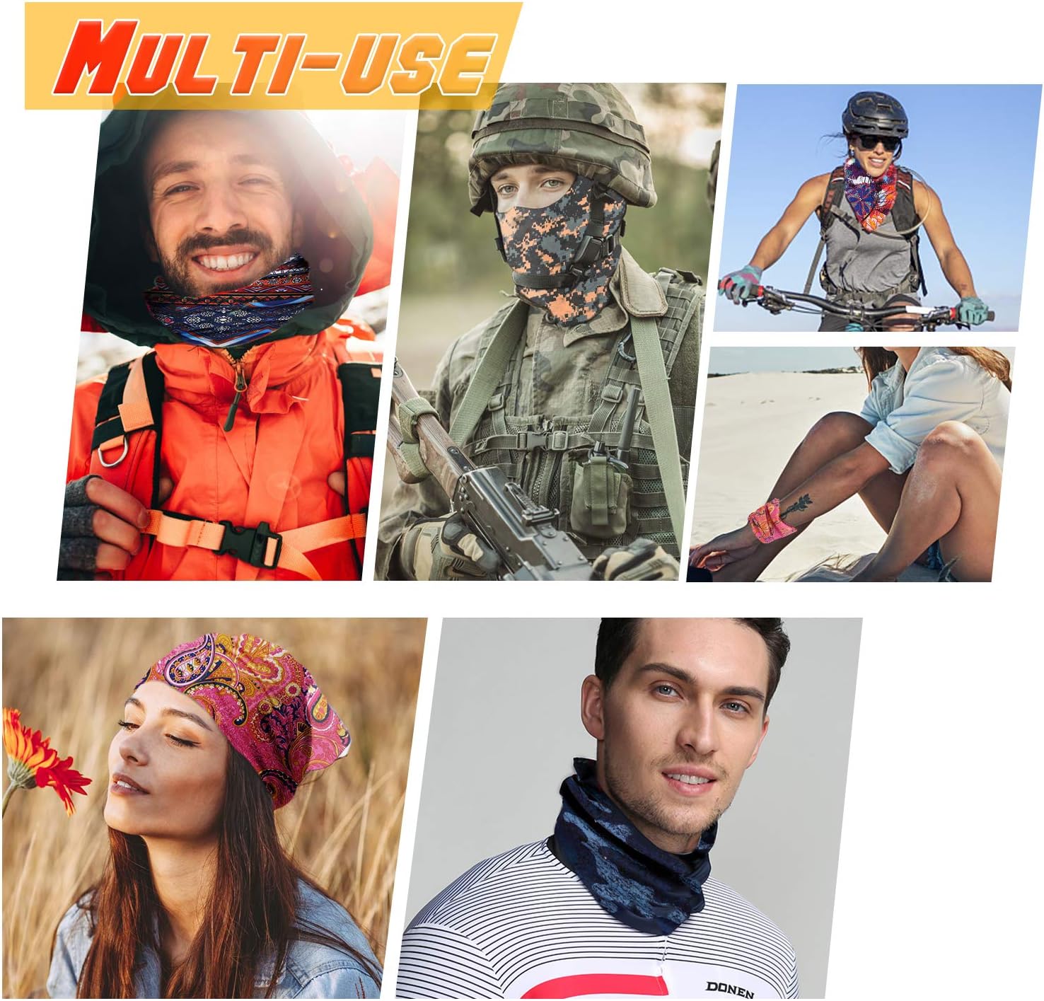 Skiennix Neck Gaiter | Seamless Face Scarf & Bandana for Men and Women - Versatile Headwear