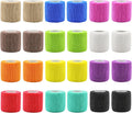 Self Adhesive Bandage Wraps - 24 Pack | 2" X 5 Yards Breathable Elastic Vet Wraps in 12 Colors