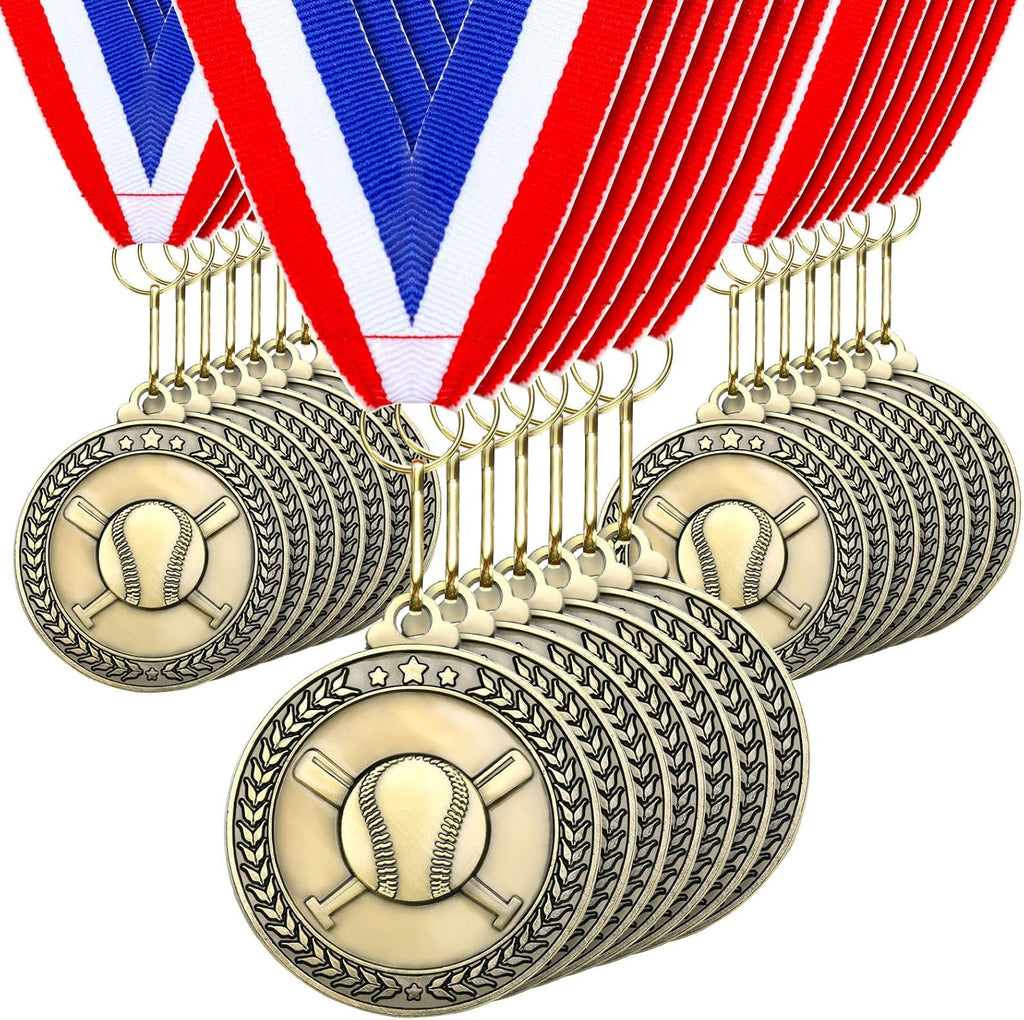 Remuuly Gold Sports Medals - 30 Pcs 2'' Awards for Basketball, Soccer, Baseball & More