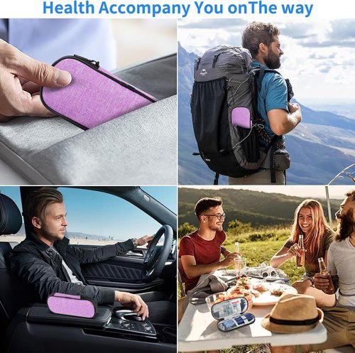 Insulin Pen Cooler by [Brand Name] - Travel Case with 2 Reusable TSA-Approved Ice Packs | Purple Insulated Bag for Diabetic Supplies