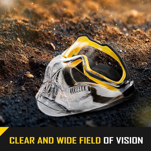 COOLJOB Safety Goggles - Over Glasses Design with Anti-Fog Clear Lens | ANSI Z87.1 Impact Resistant