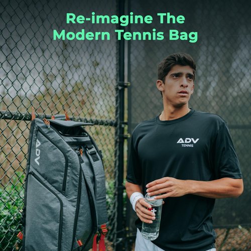 ADV Pro Tennis Bag V3 - Game-Changing Tennis Racquet Bag, Tennis Racket Bag & Backpack with Cooler, Sweat & Shoe Compartment, and Unmatched Organization, Designed for Men and Women (Lava)