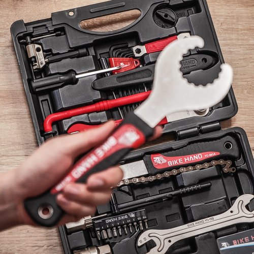 BIKEHAND 18 Piece Bike Bicycle Repair Tool Kit Set - Great Bike Maintenance Tools for Mountain & Road Bike -Bike Tools Set Complete with Torque Wrench