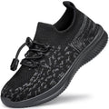 Boys Girls Shoes Kids Sneakers Lightweight Breathable Athletic Running Tennis Fitness School Child Sock Shoes Black Grey Big Kid Size 5