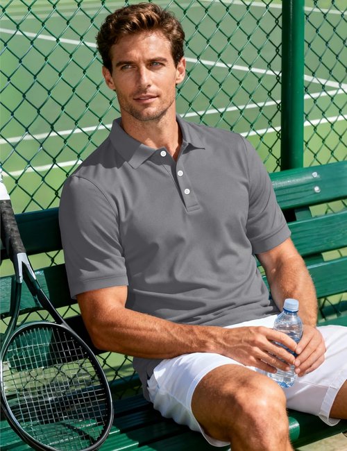 MAGCOMSEN Men's Polo Shirt - Quick Dry Casual Short Sleeve Golf T-Shirt | Outdoor Performance Jersey