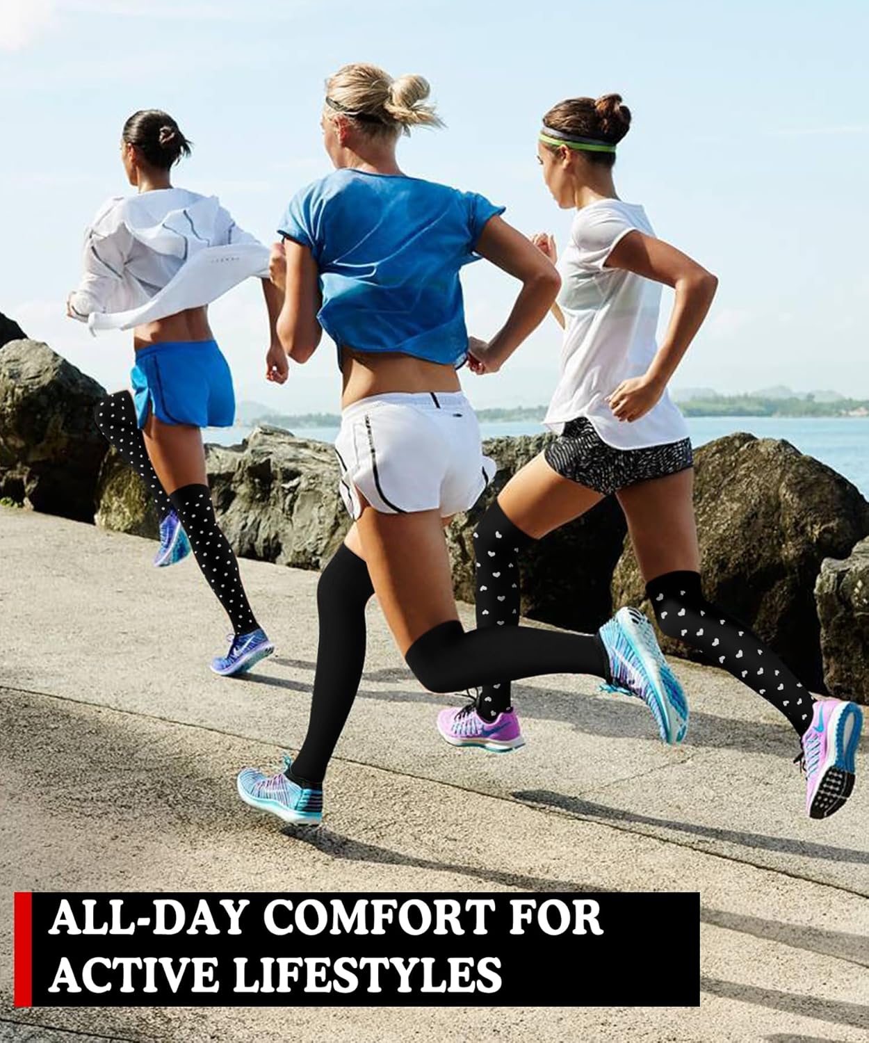 Aoliks Compression Socks - 4 Pairs for Men & Women | Ultimate Support for Nurses, Running & Travel