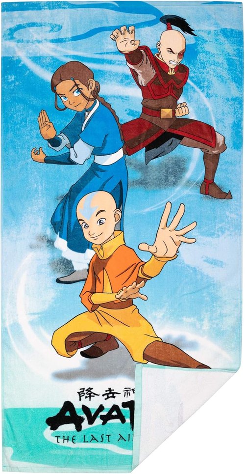 Franco Avatar The Last Airbender Cotton Bath Towel - Super Soft, 58 x 28 Inches