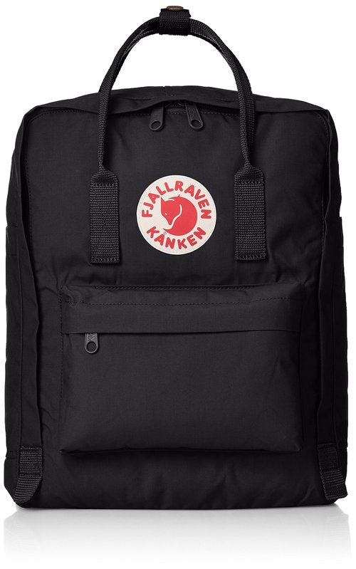 Fjällräven Kanken Backpack - Durable Vinylon Fabric, Water-Resistant, Classic Design - School, Travel, Black, One Size