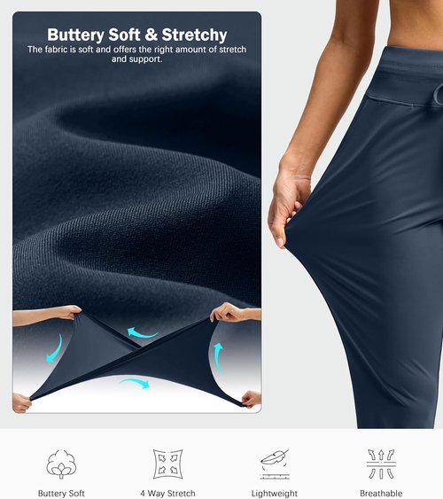 G Gradual High-Waisted Ankle Pants - 7/8 Athletic Style with Drawstring & 2 Pockets for Women