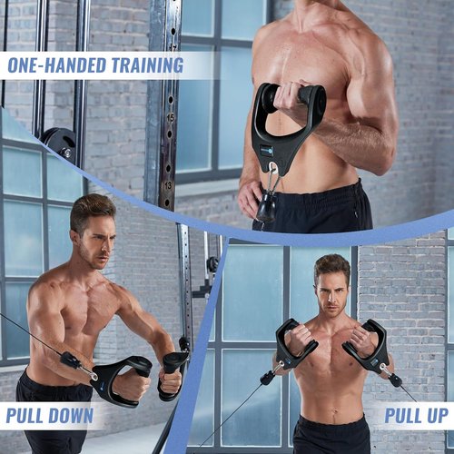 HXD-ERGO LAT Pulldown Bar - Ergonomic Grip Bicep & Tricep Cable Attachment for Strength Training