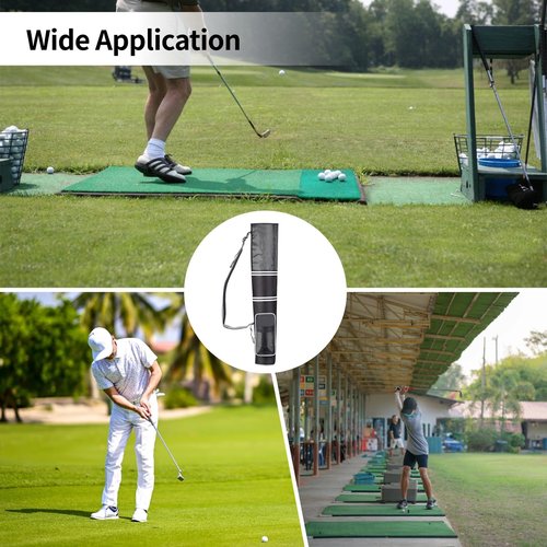 Golf Sunday Bag, Lightweight Golf Carry Bag for 3-9 Clubs, 600D Oxford Cloth, Foldable, with Adjustable Sling Strap, 32 in / 81.3 cm, Black