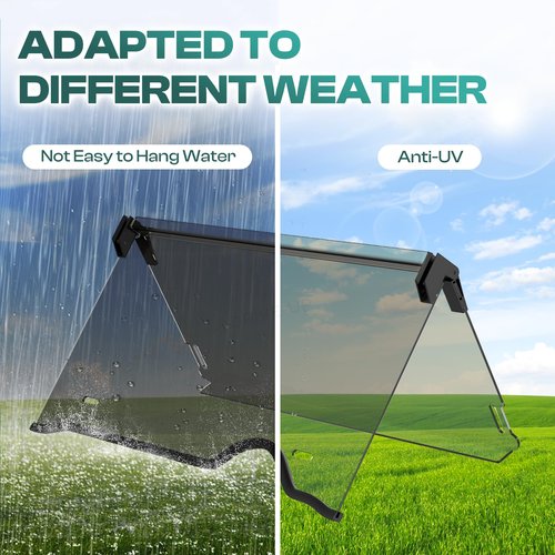 DRIVE UP Golf Cart Windshield, EZGO Golf Cart Windshield Fits for RXV 2008-Up Gas and Electric Golf Carts, Tinted Upgraded Windshield Foldable Impact Resistant and Anti-UV Protection