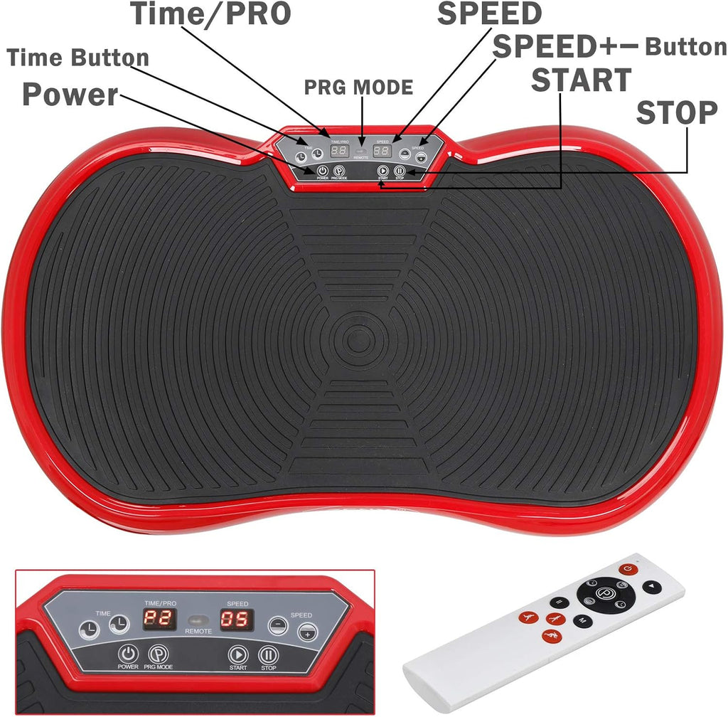 SUPER DEAL Pro Vibration Plate Exercise Machine - Whole Body Fitness Platform with Bluetooth & Remote, 99 Levels