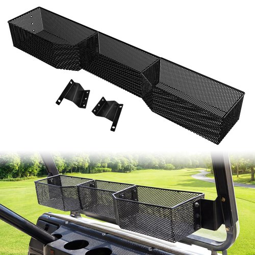CYOOYC Golf Cart Front Inner Basket for EZGO TXT RVX VALOR Yamaha G29 Drive2 G16-G22 Club Car DS Tempo Modular Mesh Storage Tray Organizer for Extended Space (Club Car DS 2001+)